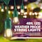 Newhouse Lighting - Outdoor 48-ft String Lights w/(16) Plastic LED Filament Bulbs Included, Green Cord CSTRINGLED18P-G - alternate 2